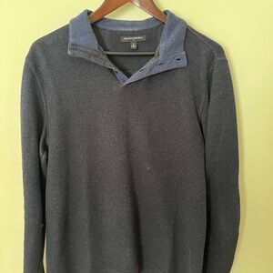Banana Republic Men’s Navy Contrast-Collar Sweater Size S EUC